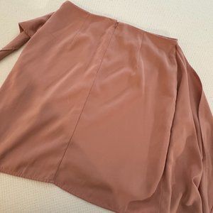 Banana Republic Silk Wrap Mini Skirt - Pink